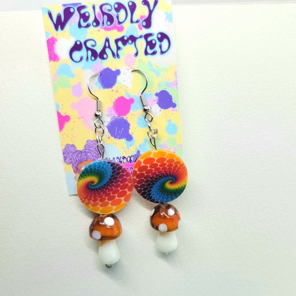 Handmade Mushroom earrings